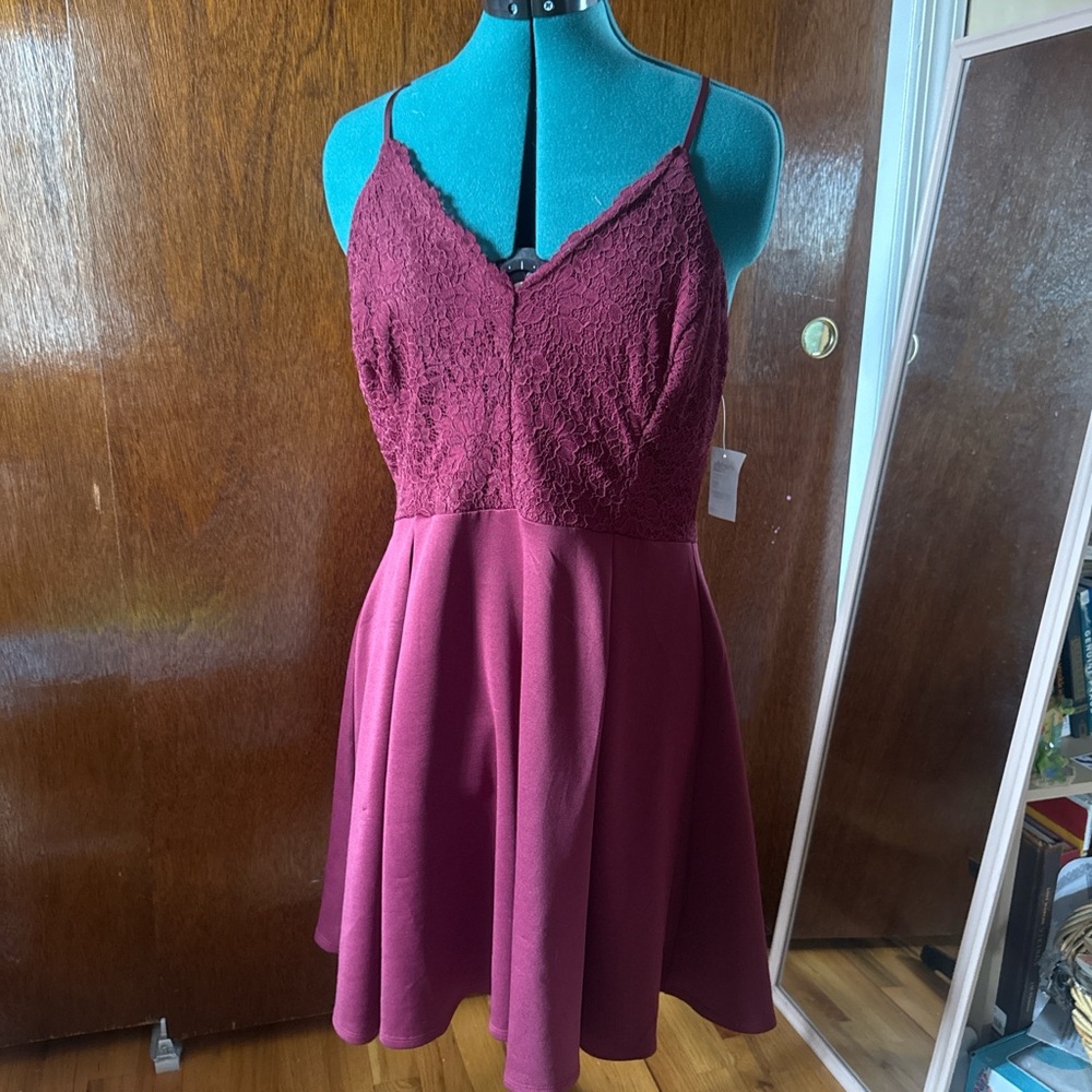 Charlotte Russe Wine Lace Dress